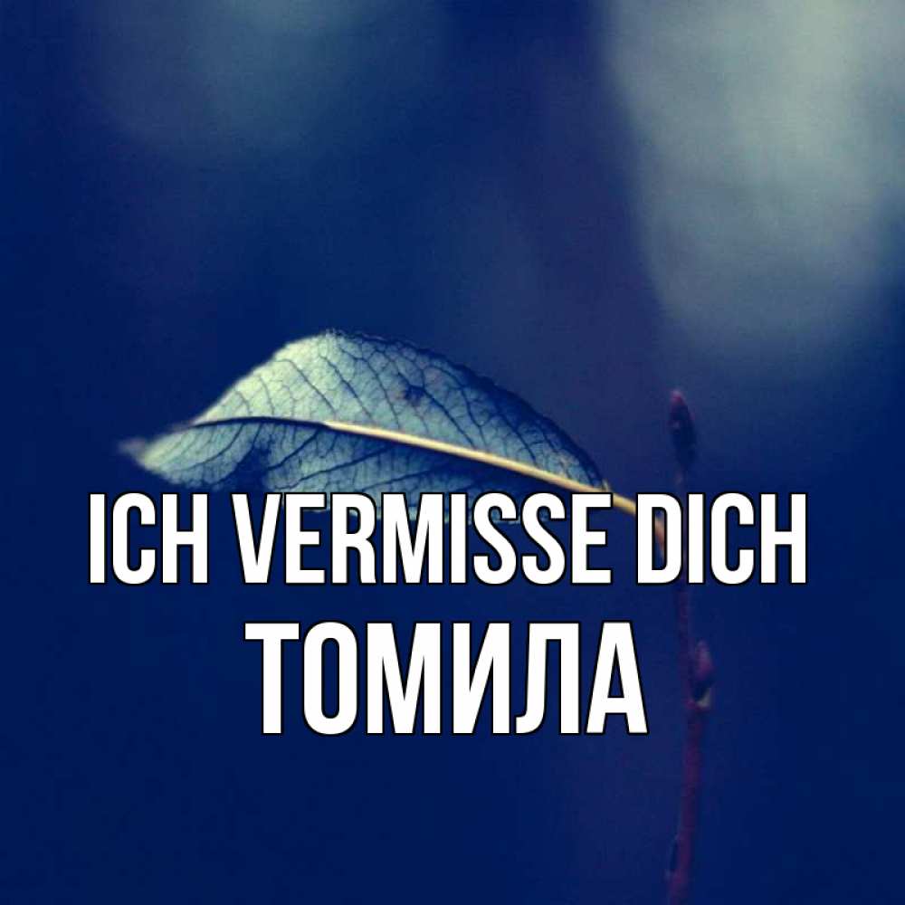 Открытка на каждый день с именем, Томила Ich vermisse dich одна ветка 1 Прикольная открытка с пожеланием онлайн скачать бесплатно 