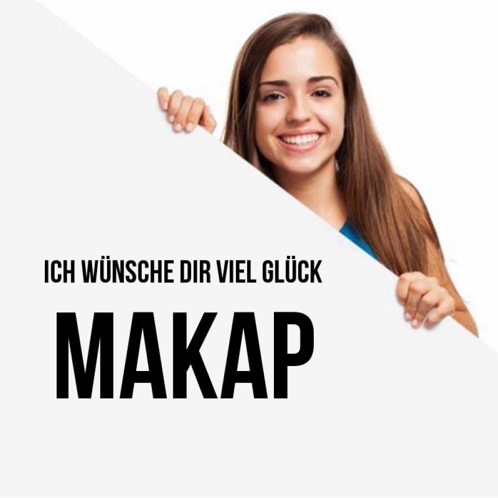 Открытка на каждый день с именем, Макар Ich wünsche dir viel Glück пусть тебе сегодня повезет Прикольная открытка с пожеланием онлайн скачать бесплатно 