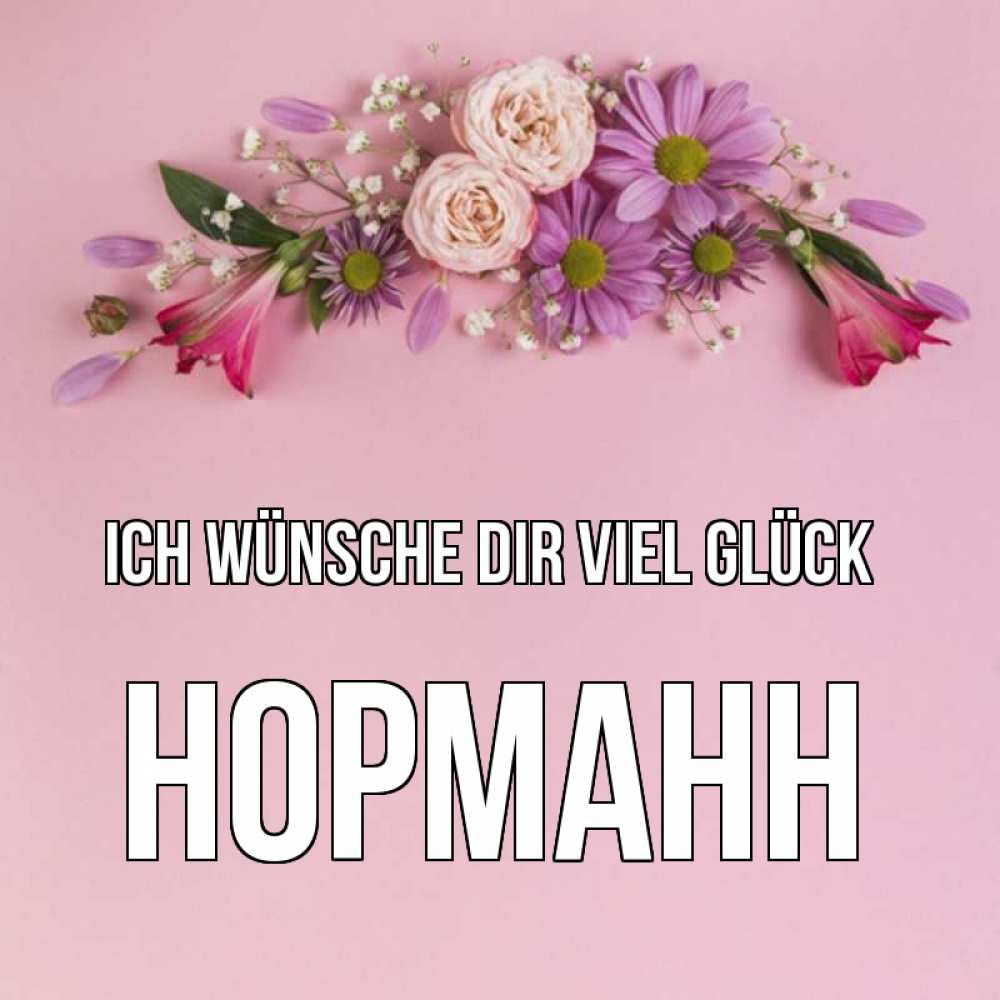 Открытка на каждый день с именем, Норманн Ich wünsche dir viel Glück розовый фон Прикольная открытка с пожеланием онлайн скачать бесплатно 