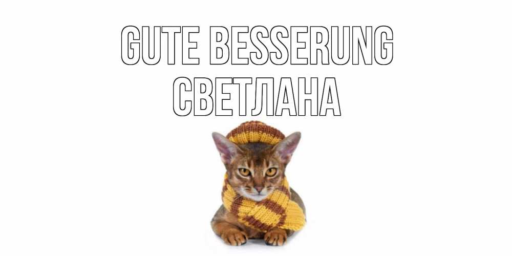 Открытка на каждый день с именем, Светлана Gute Besserung родные не болейте Прикольная открытка с пожеланием онлайн скачать бесплатно 