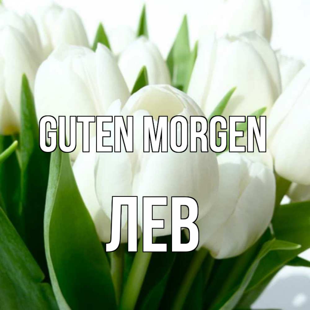 Открытка на каждый день с именем, Лев Guten Morgen открытки на каждый день по именам Прикольная открытка с пожеланием онлайн скачать бесплатно 