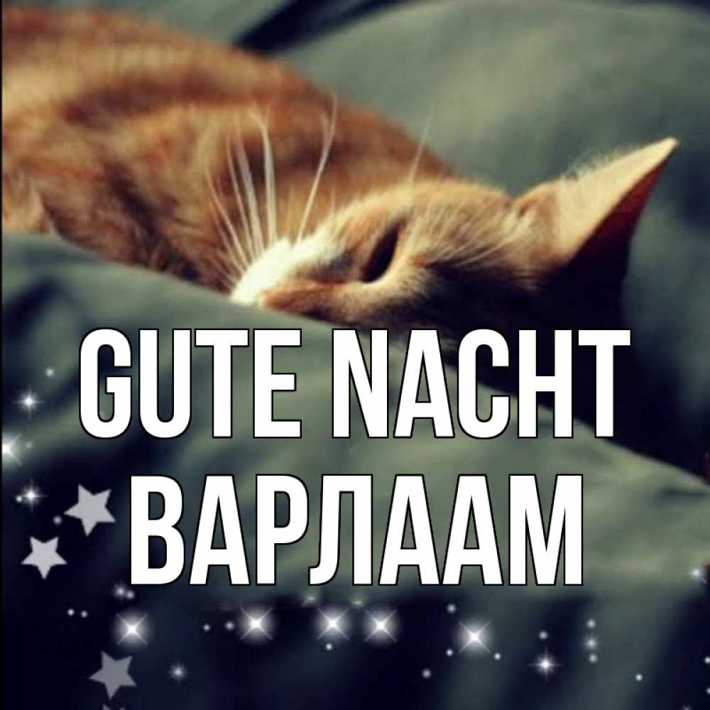 Открытка на каждый день с именем, Варлаам Gute Nacht кроватка Прикольная открытка с пожеланием онлайн скачать бесплатно 