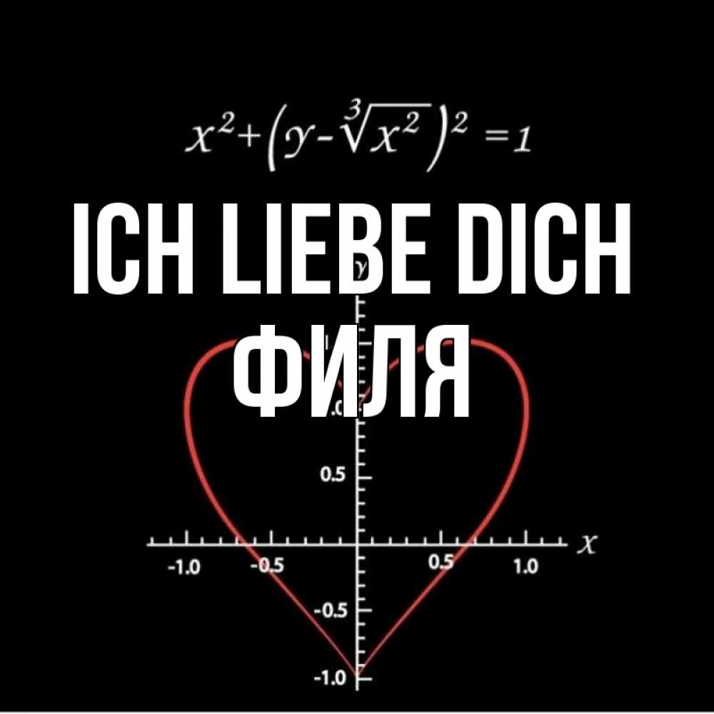 Открытка на каждый день с именем, Филя Ich liebe dich сердечная формула Прикольная открытка с пожеланием онлайн скачать бесплатно 