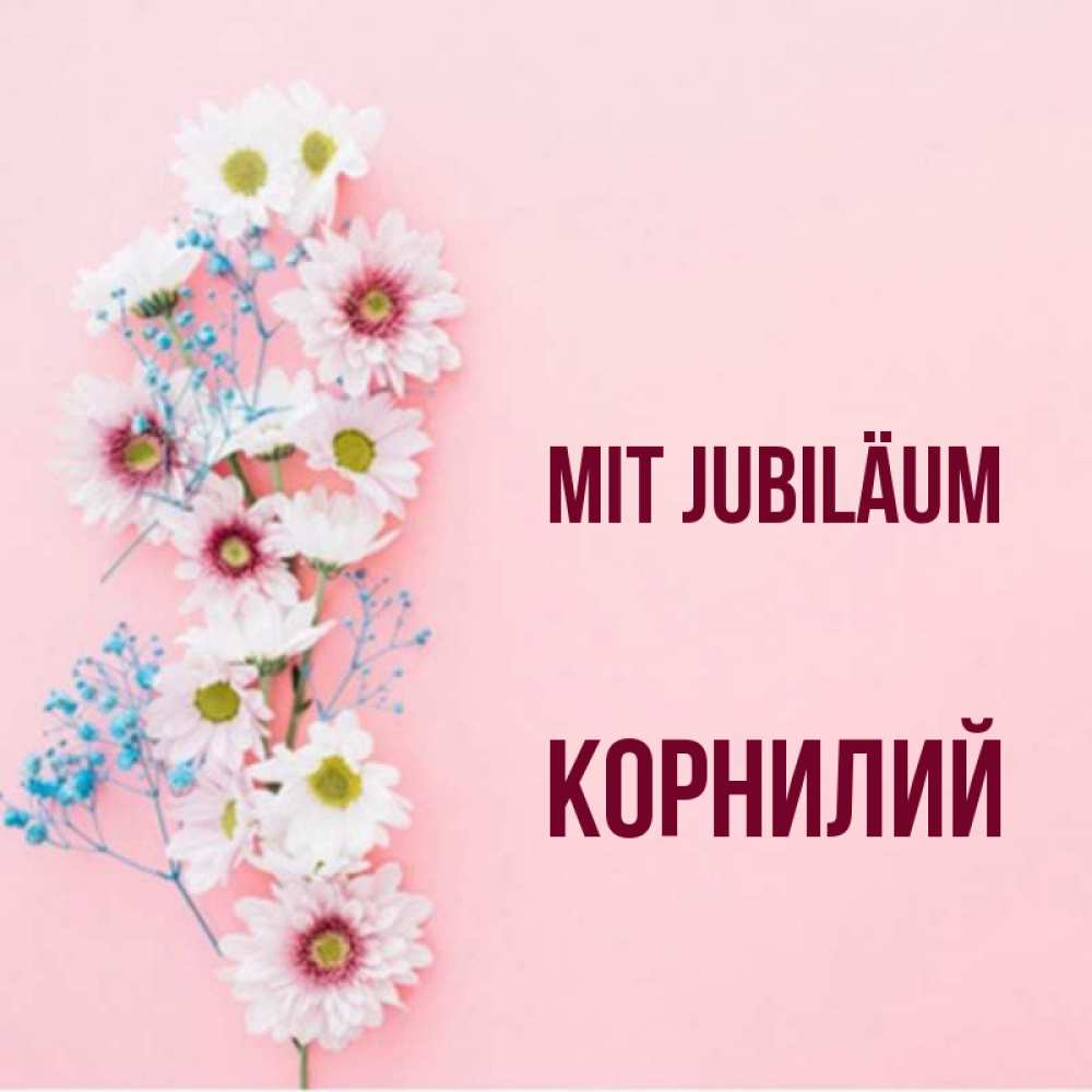 Открытка на каждый день с именем, Корнилий Mit Jubiläum Родная моя с днем рождения тебя картинка с цветами белыми и голубыми Прикольная открытка с пожеланием онлайн скачать бесплатно 