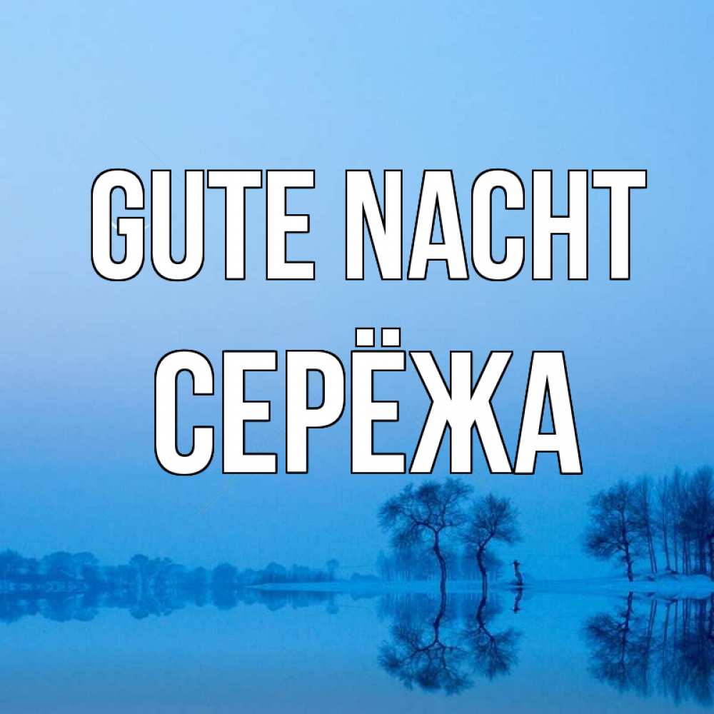Открытка на каждый день с именем, Серёжа Gute Nacht весна Прикольная открытка с пожеланием онлайн скачать бесплатно 