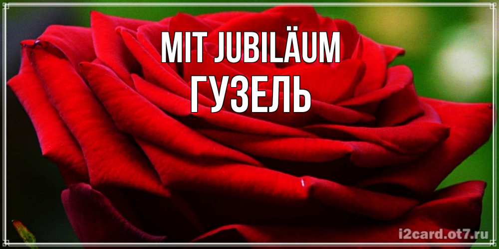 Открытка на каждый день с именем, Гузель Mit Jubiläum розочка очень красивая Прикольная открытка с пожеланием онлайн скачать бесплатно 