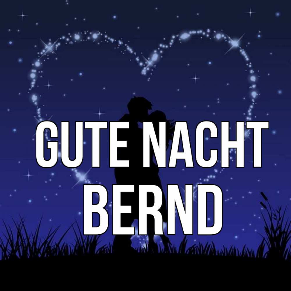 Открытка на каждый день с именем, Bernd Gute Nacht сладких снов Прикольная открытка с пожеланием онлайн скачать бесплатно 