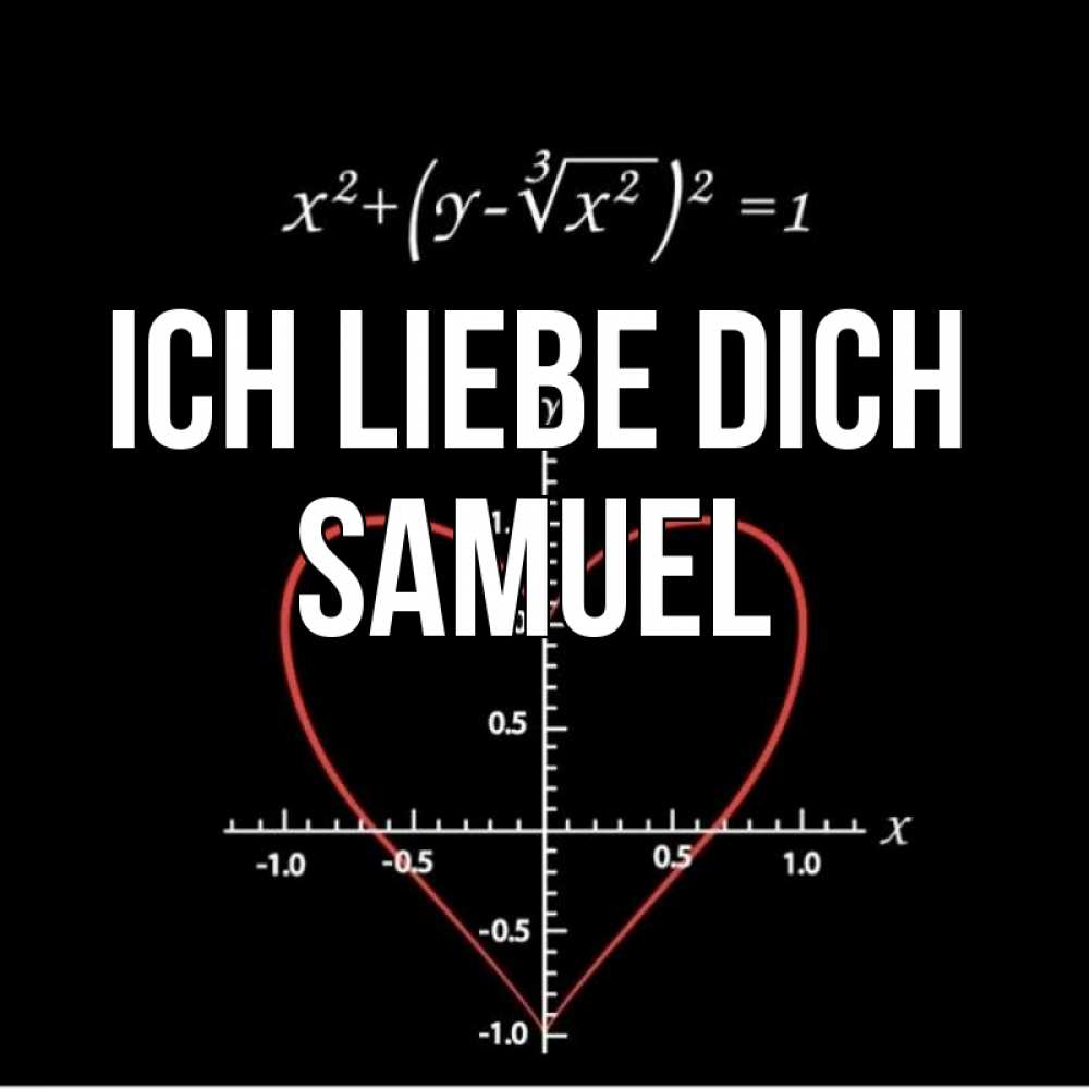 Открытка на каждый день с именем, Samuel Ich liebe dich сердечная формула Прикольная открытка с пожеланием онлайн скачать бесплатно 