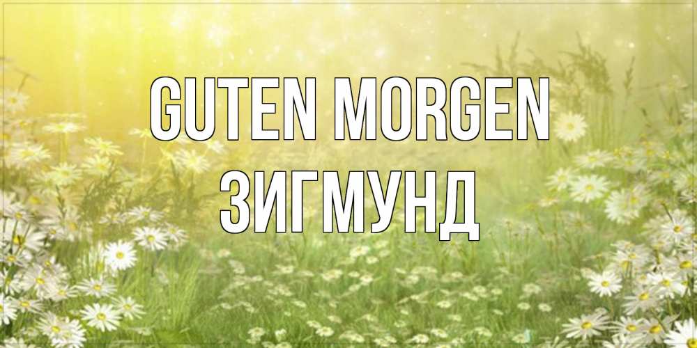 Открытка на каждый день с именем, Зигмунд Guten Morgen доброе утро Прикольная открытка с пожеланием онлайн скачать бесплатно 