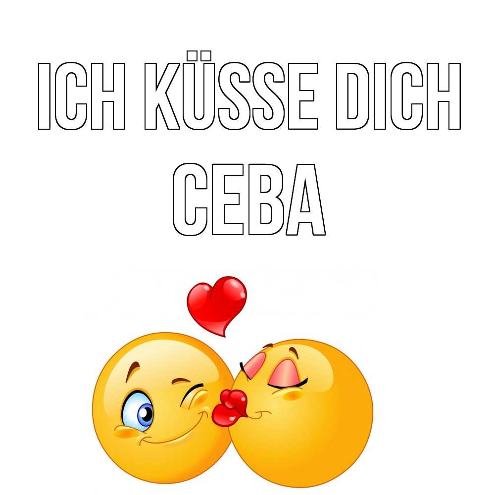 Открытка на каждый день с именем, Сева Ich küsse dich поцелуйчик Прикольная открытка с пожеланием онлайн скачать бесплатно 