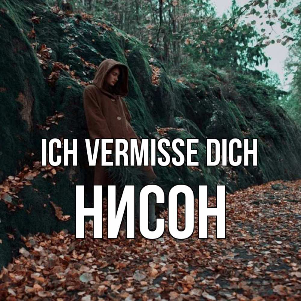 Открытка на каждый день с именем, Нисон Ich vermisse dich скука 1 Прикольная открытка с пожеланием онлайн скачать бесплатно 