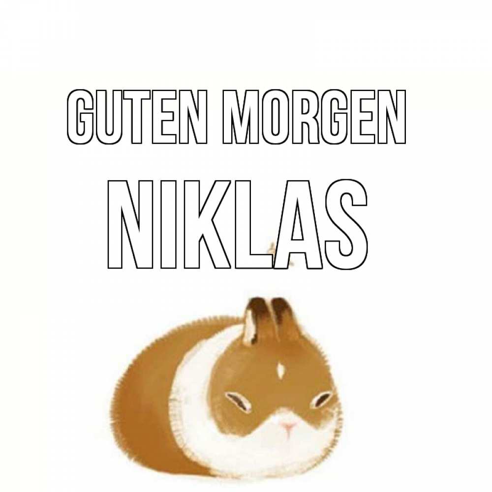 Открытка на каждый день с именем, Niklas Guten Morgen хорошего утречка Прикольная открытка с пожеланием онлайн скачать бесплатно 