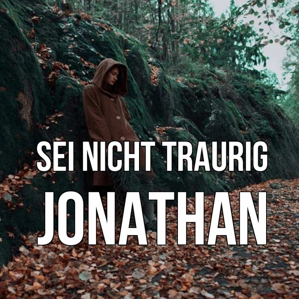 Открытка на каждый день с именем, Jonathan Sei nicht traurig осенний лес Прикольная открытка с пожеланием онлайн скачать бесплатно 