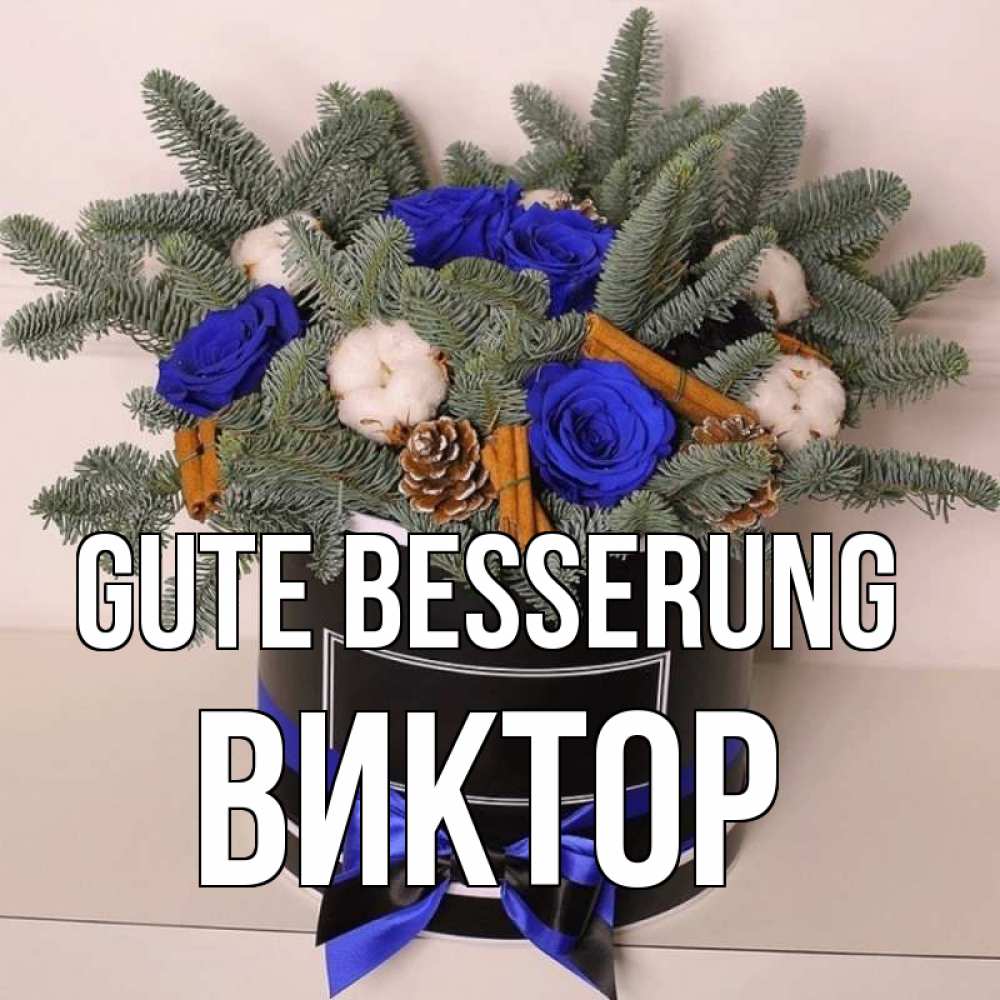 Открытка на каждый день с именем, Виктор Gute Besserung короче кто то загрузил эти шишки Прикольная открытка с пожеланием онлайн скачать бесплатно 
