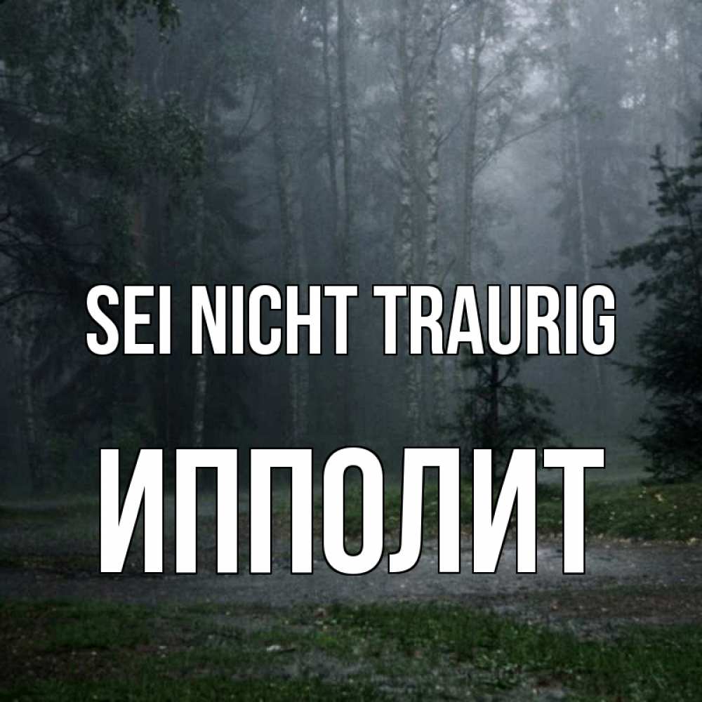 Открытка на каждый день с именем, Ипполит Sei nicht traurig осень Прикольная открытка с пожеланием онлайн скачать бесплатно 