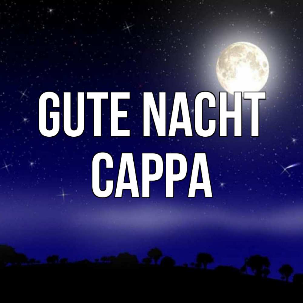 Открытка на каждый день с именем, Сарра Gute Nacht ночное небо и лесная опушка при свете луны Прикольная открытка с пожеланием онлайн скачать бесплатно 