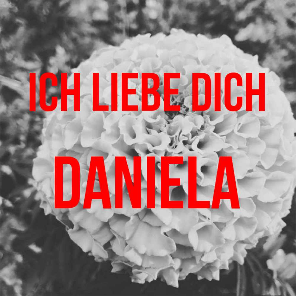 Открытка на каждый день с именем, Daniela Ich liebe dich подпись Прикольная открытка с пожеланием онлайн скачать бесплатно 