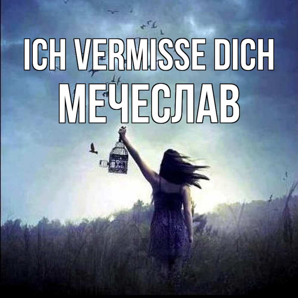 Открытка на каждый день с именем, Мечеслав Ich vermisse dich приходи ко мне Прикольная открытка с пожеланием онлайн скачать бесплатно 