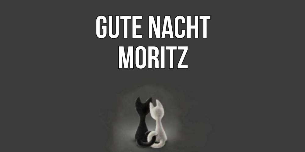 Открытка на каждый день с именем, Moritz Gute Nacht коты Прикольная открытка с пожеланием онлайн скачать бесплатно 
