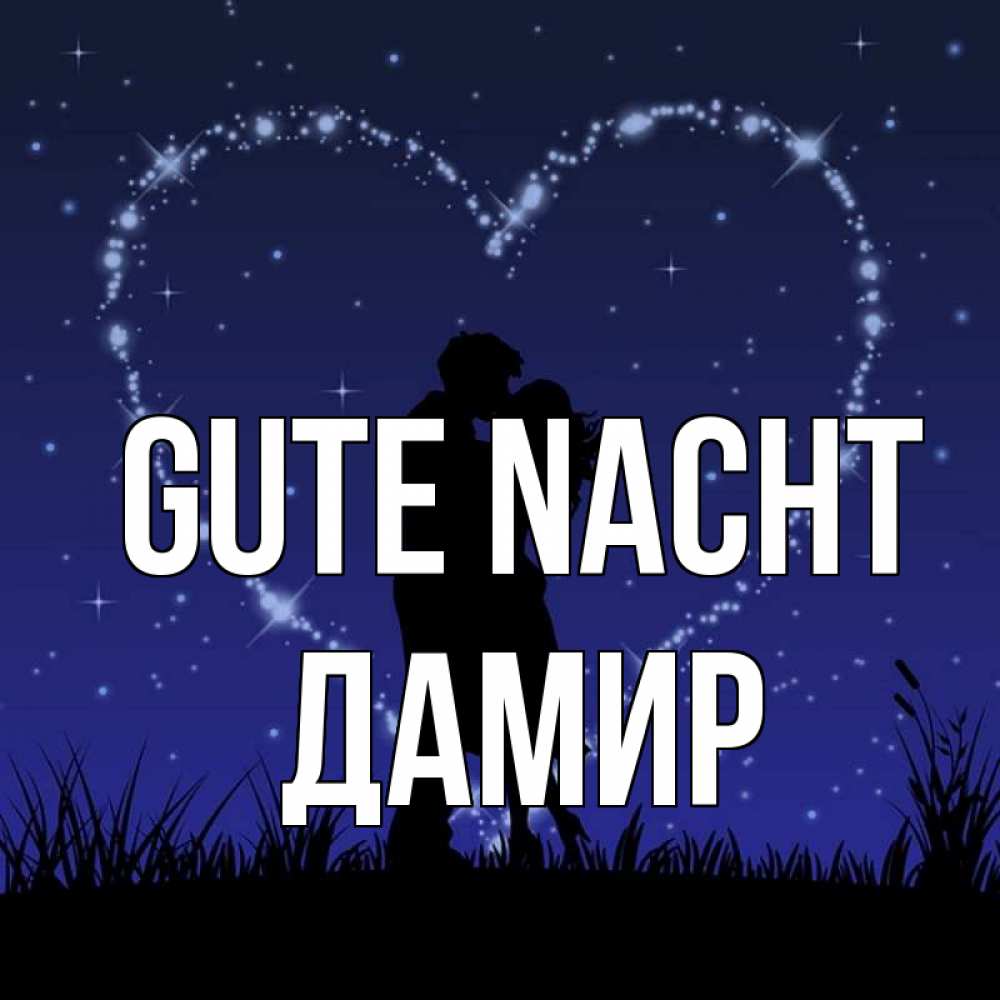 Открытка на каждый день с именем, Дамир Gute Nacht сладких снов Прикольная открытка с пожеланием онлайн скачать бесплатно 