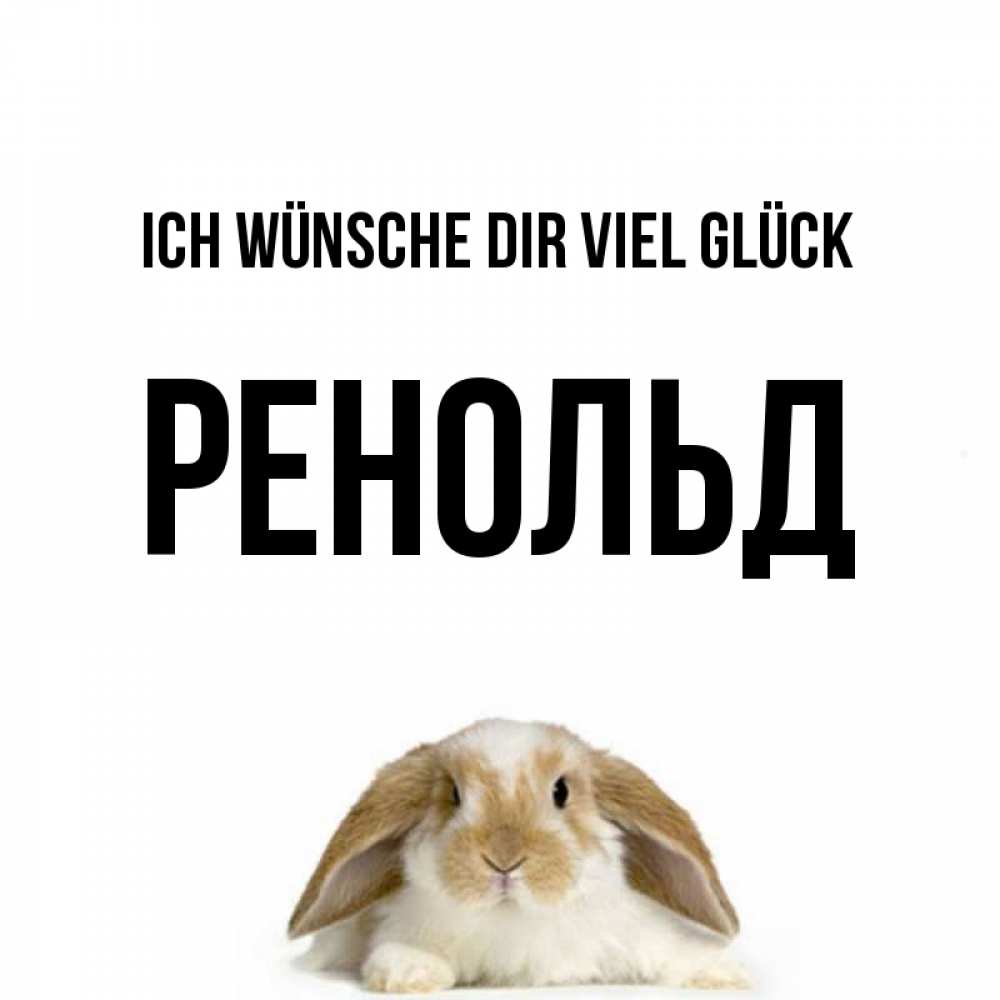 Открытка на каждый день с именем, Ренольд Ich wünsche dir viel Glück открытки с произвольным текстом который можно вставить в открытку и создать ее самостоятельно бесплатно онлайн Прикольная открытка с пожеланием онлайн скачать бесплатно 