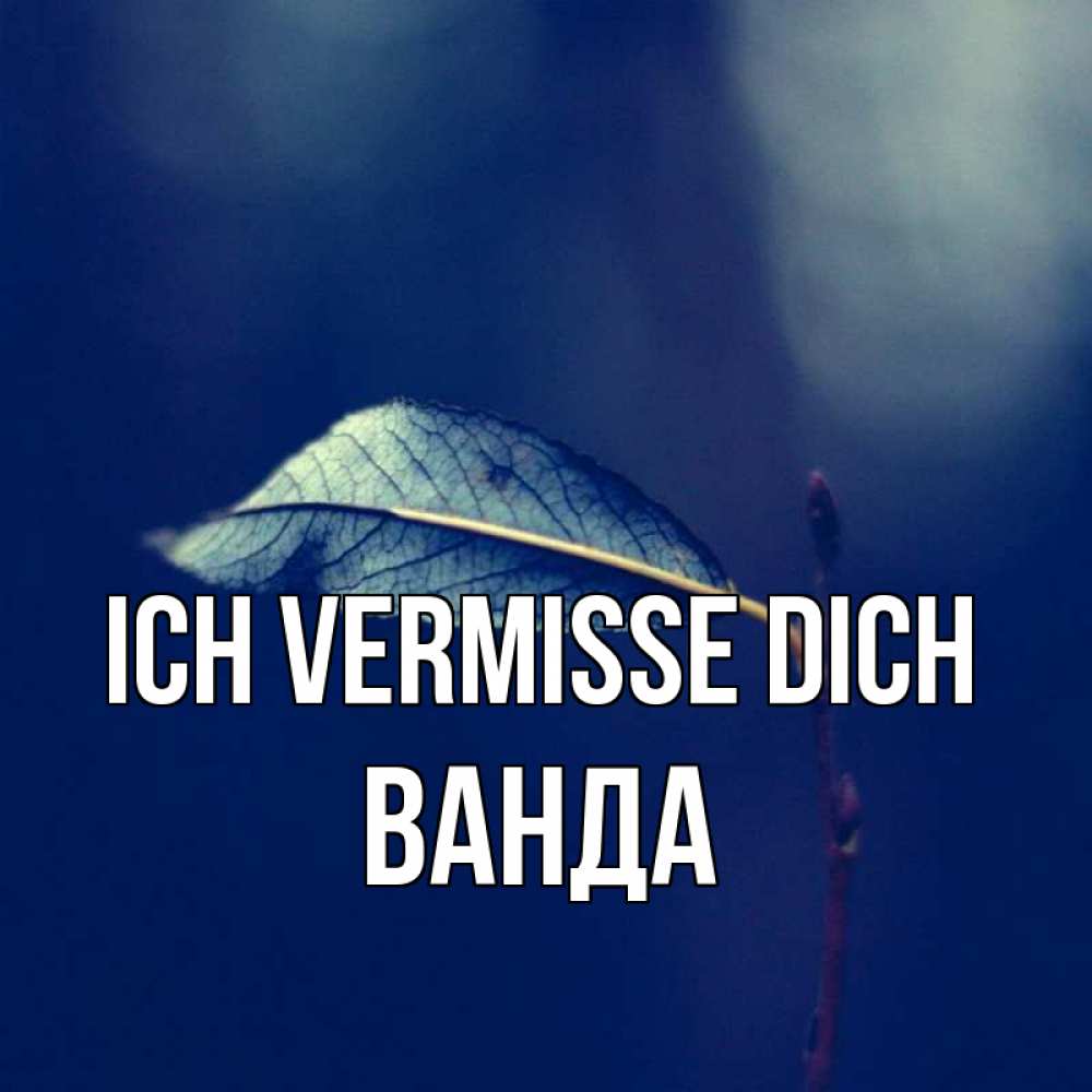 Открытка на каждый день с именем, Ванда Ich vermisse dich одна ветка 1 Прикольная открытка с пожеланием онлайн скачать бесплатно 