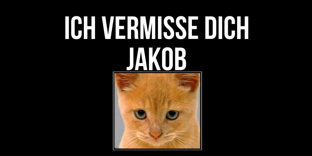 Открытка на каждый день с именем, Jakob Ich vermisse dich открытки рыжий котенок скучает по тебе Прикольная открытка с пожеланием онлайн скачать бесплатно 