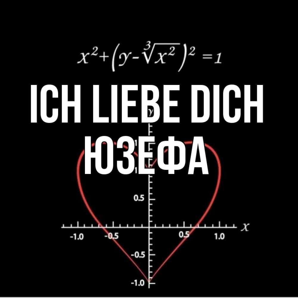 Открытка на каждый день с именем, Юзефа Ich liebe dich сердечная формула Прикольная открытка с пожеланием онлайн скачать бесплатно 