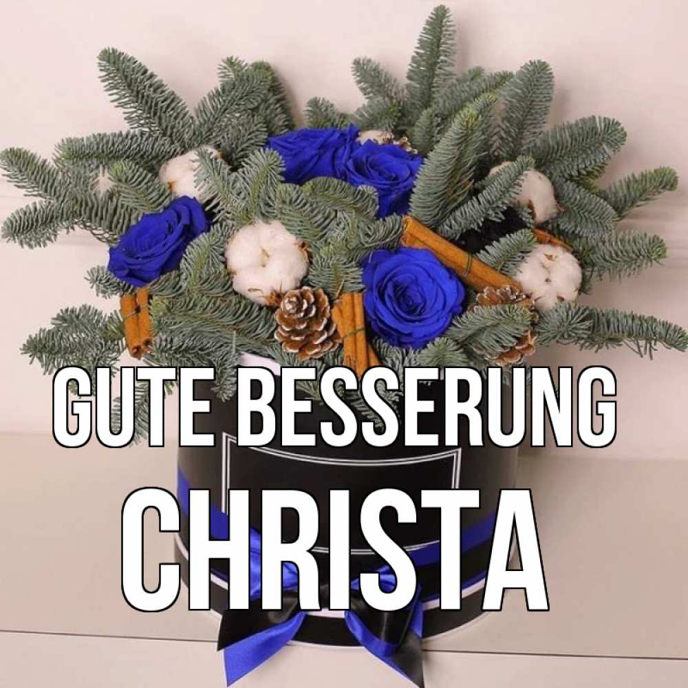 Открытка на каждый день с именем, Christa Gute Besserung короче кто то загрузил эти шишки Прикольная открытка с пожеланием онлайн скачать бесплатно 