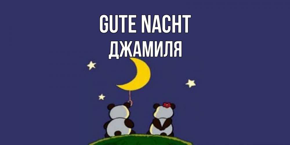 Открытка на каждый день с именем, Джамиля Gute Nacht открытка с пожеланиями хорошо выспаться Прикольная открытка с пожеланием онлайн скачать бесплатно 