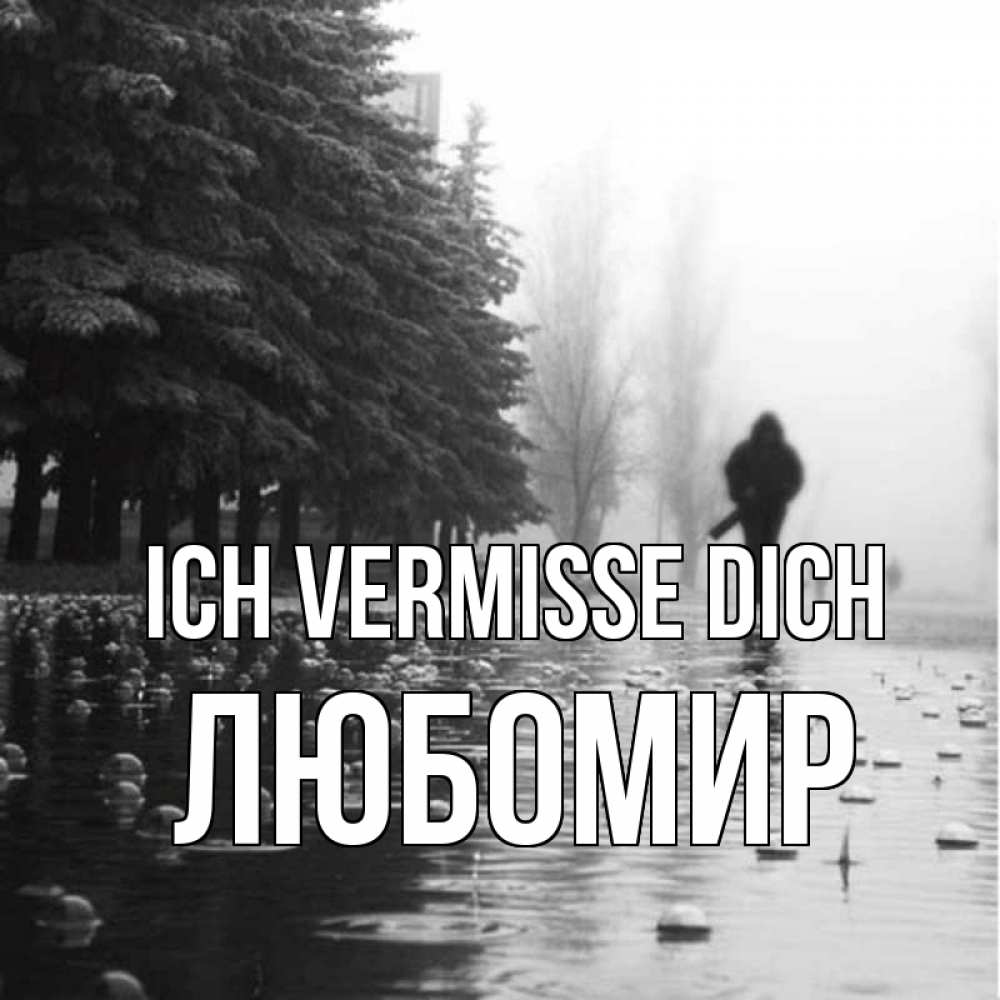 Открытка на каждый день с именем, Любомир Ich vermisse dich приходи Прикольная открытка с пожеланием онлайн скачать бесплатно 