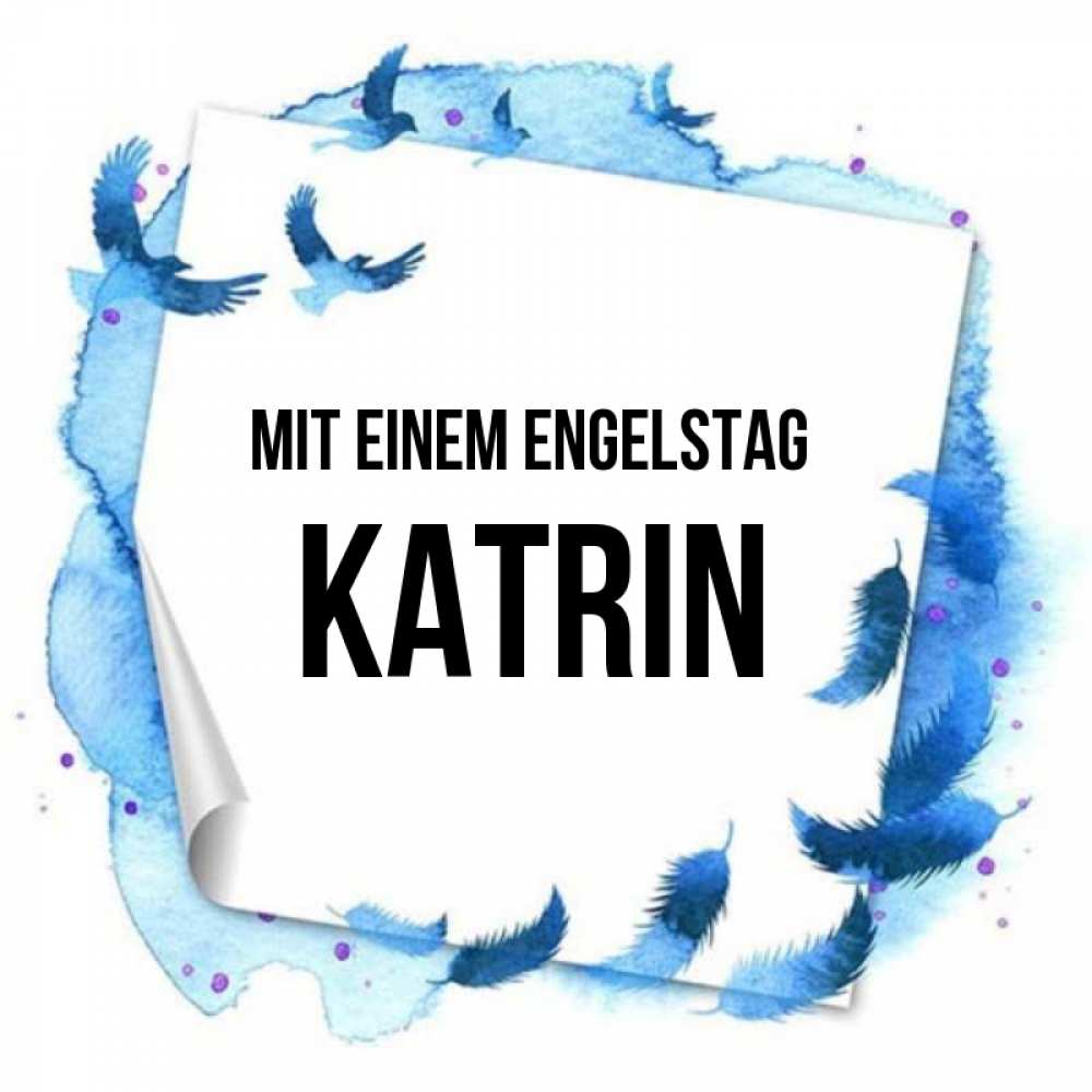 Картинка Mit einem Engelstag, Katrin