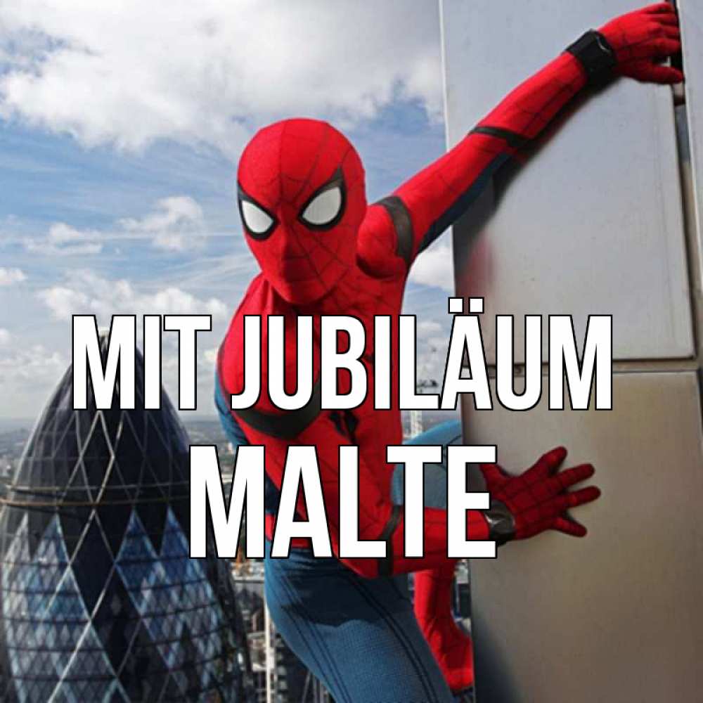 Открытка на каждый день с именем, Malte Mit Jubiläum Марвел Прикольная открытка с пожеланием онлайн скачать бесплатно 