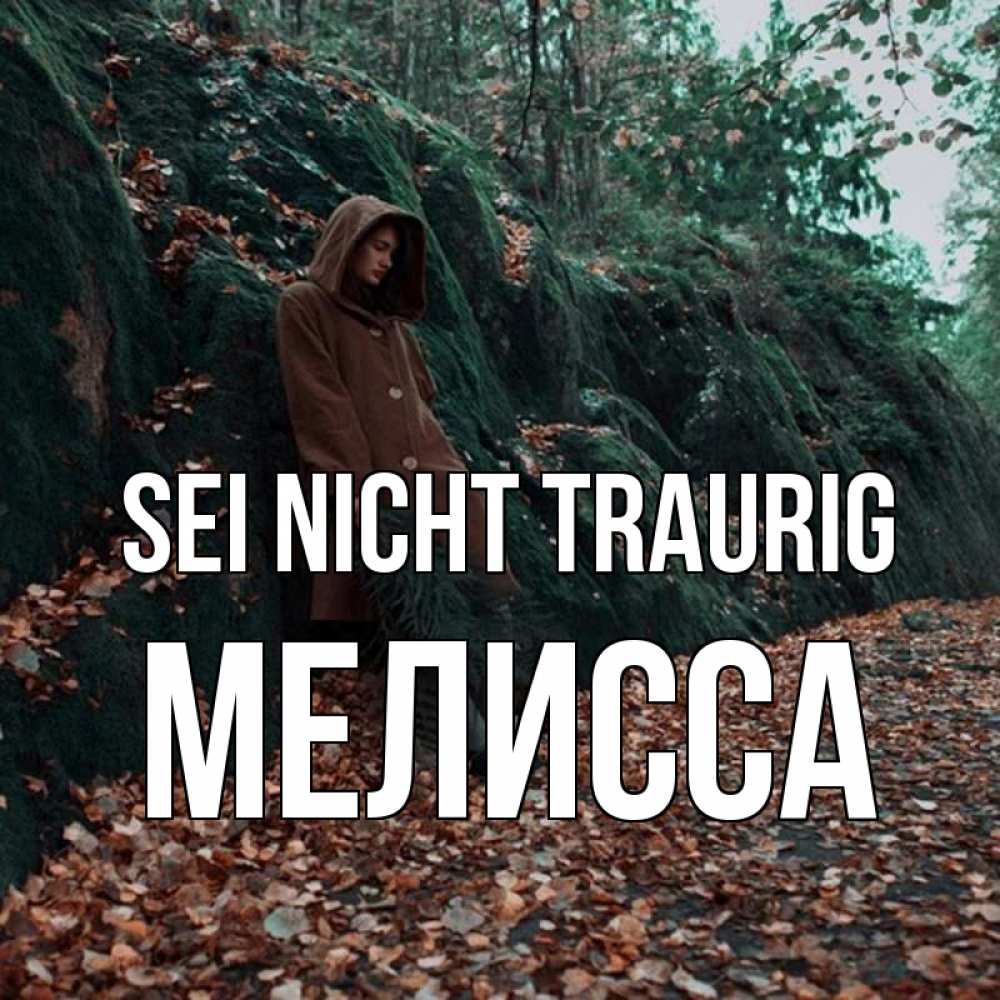 Открытка на каждый день с именем, Мелисса Sei nicht traurig осенний лес Прикольная открытка с пожеланием онлайн скачать бесплатно 