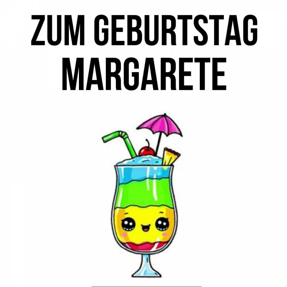 Открытка на каждый день с именем, Margarete Zum Geburtstag с зонтиком Прикольная открытка с пожеланием онлайн скачать бесплатно 
