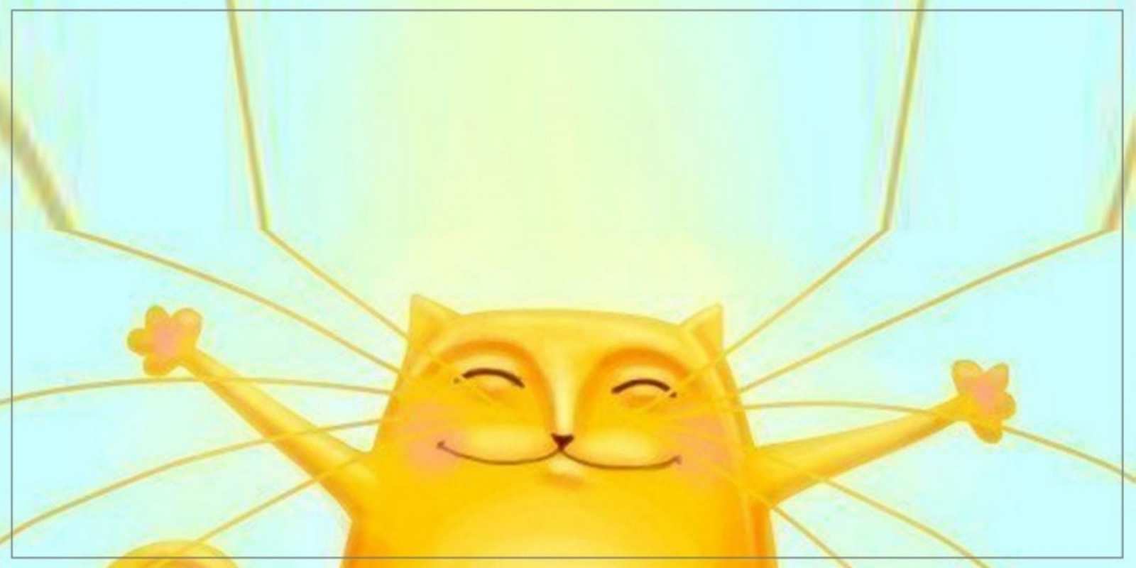 Открытка открытка привет с котом и длинными усами кот Hallo 