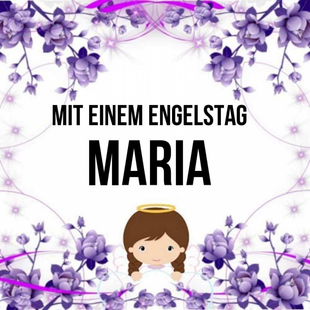 Картинка Mit einem Engelstag, Maria
