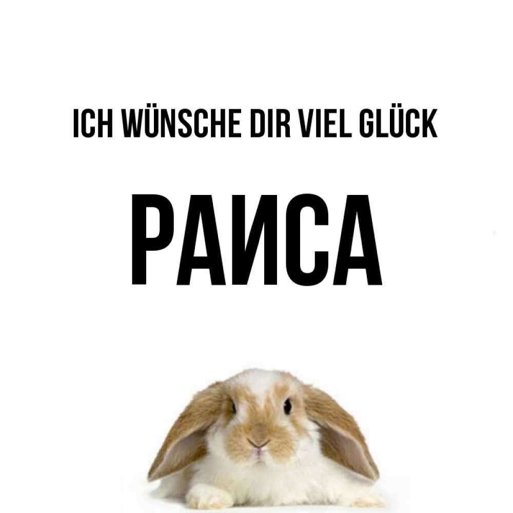Открытка на каждый день с именем, Раиса Ich wünsche dir viel Glück открытки с произвольным текстом который можно вставить в открытку и создать ее самостоятельно бесплатно онлайн Прикольная открытка с пожеланием онлайн скачать бесплатно 