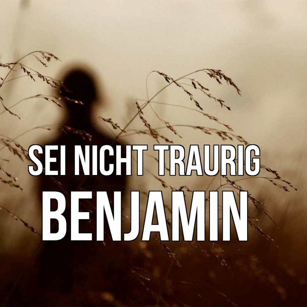 Открытка на каждый день с именем, Benjamin Sei nicht traurig грусть Прикольная открытка с пожеланием онлайн скачать бесплатно 