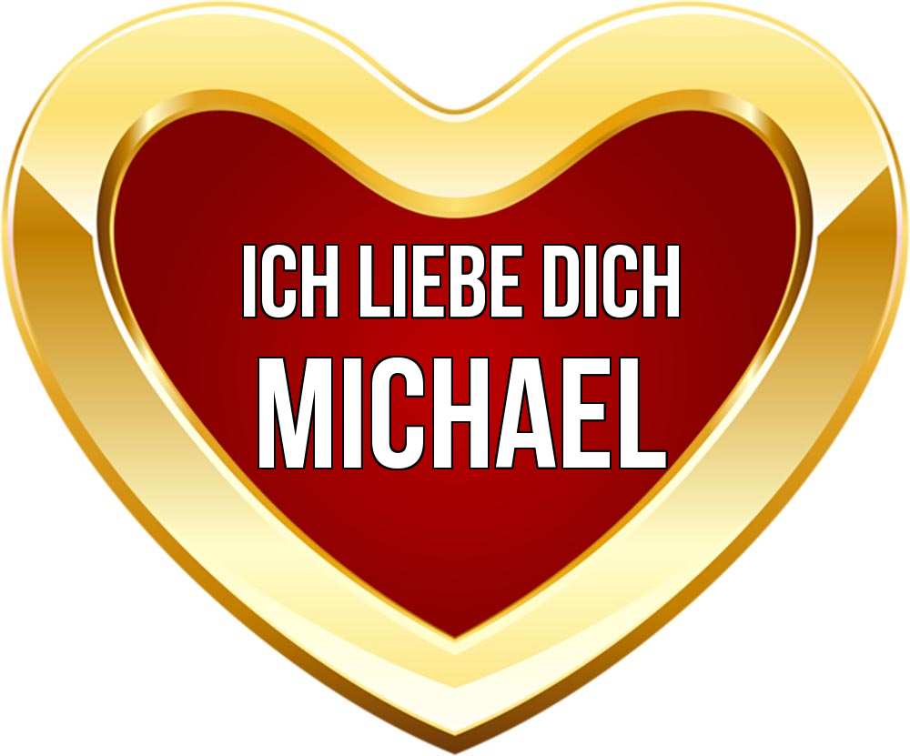 Открытка на каждый день с именем, Michael Ich liebe dich из краски Прикольная открытка с пожеланием онлайн скачать бесплатно 