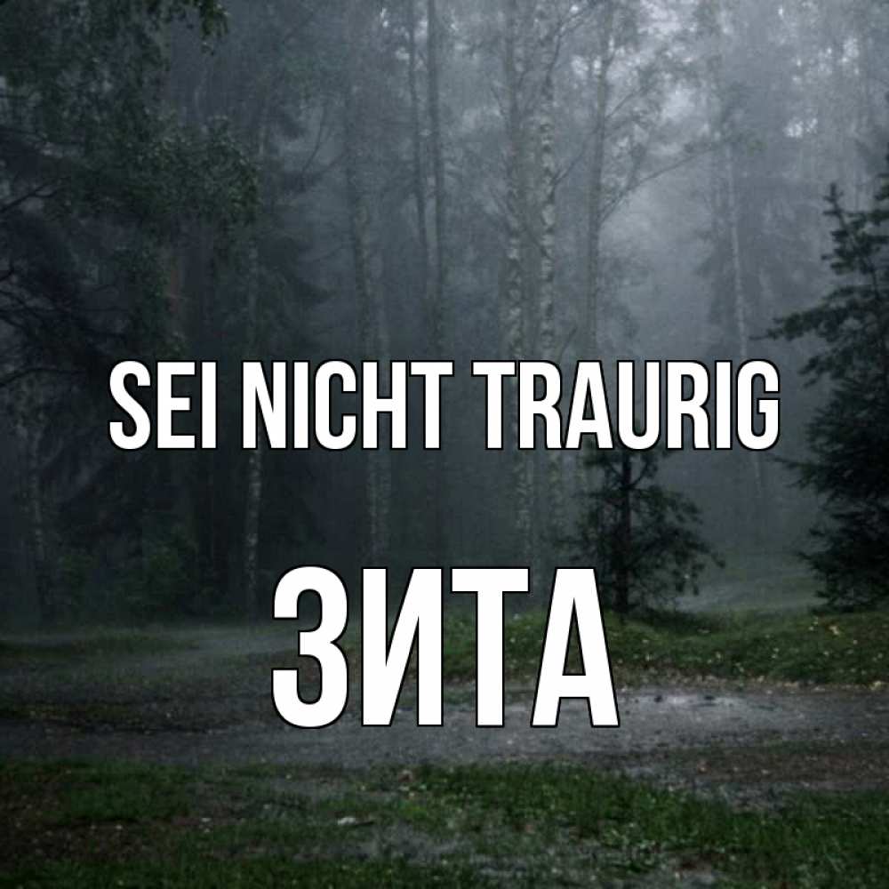 Открытка на каждый день с именем, Зита Sei nicht traurig осень Прикольная открытка с пожеланием онлайн скачать бесплатно 