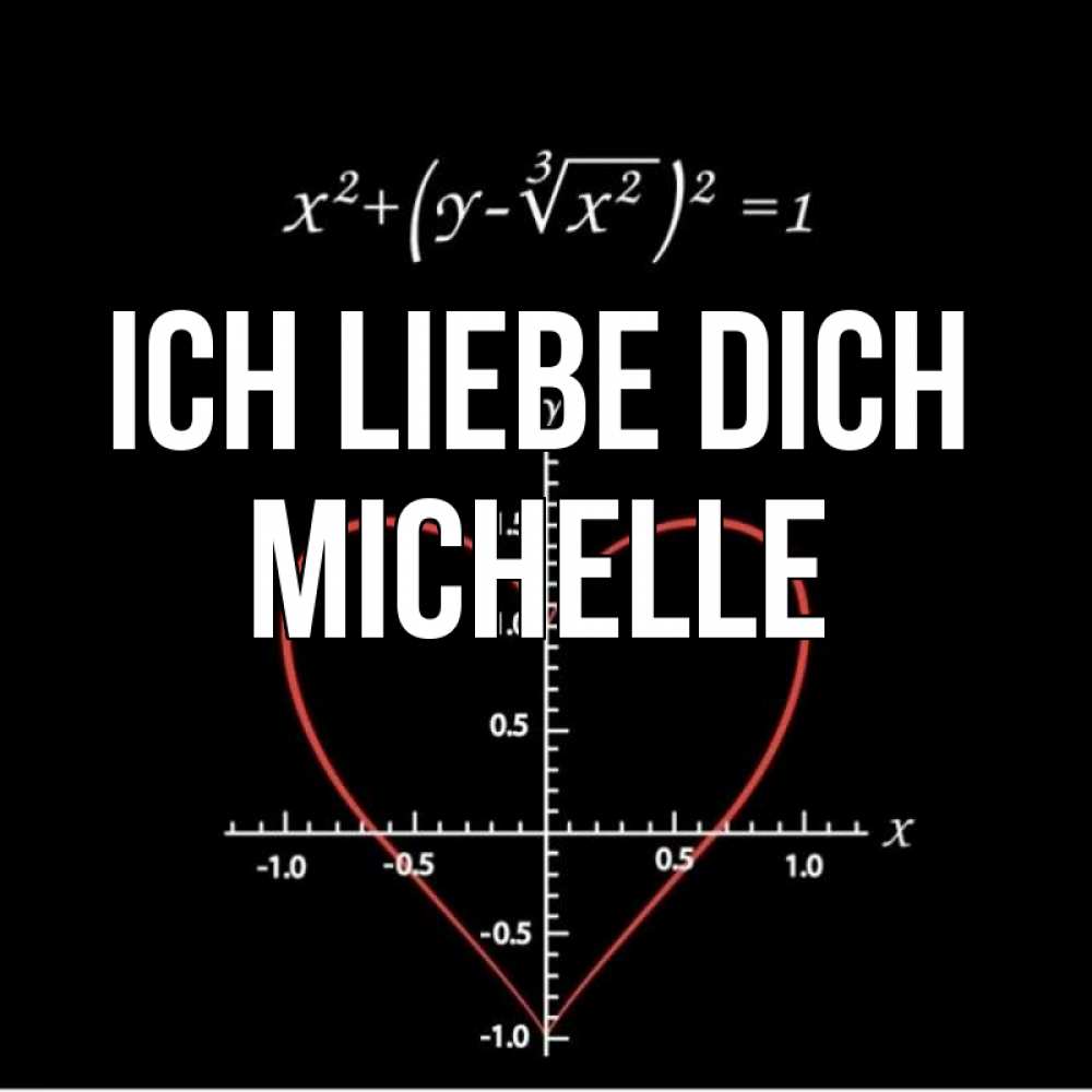 Открытка на каждый день с именем, Michelle Ich liebe dich сердечная формула Прикольная открытка с пожеланием онлайн скачать бесплатно 