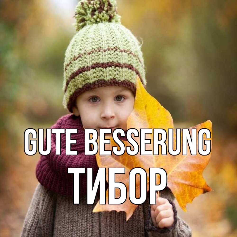 Открытка на каждый день с именем, Тибор Gute Besserung дышим свежим воздухом Прикольная открытка с пожеланием онлайн скачать бесплатно 