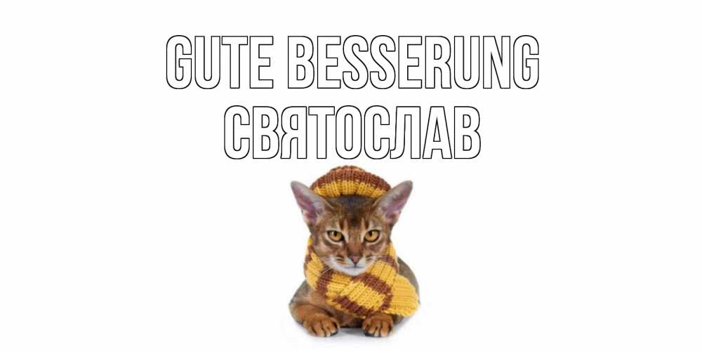 Открытка на каждый день с именем, Святослав Gute Besserung родные не болейте Прикольная открытка с пожеланием онлайн скачать бесплатно 