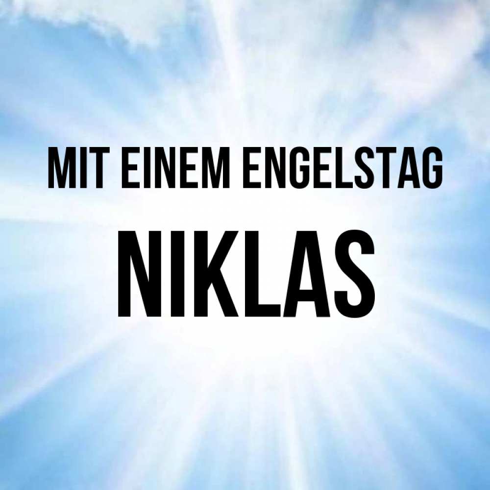 на немецком с именем, Niklas, Mit einem Engelstag