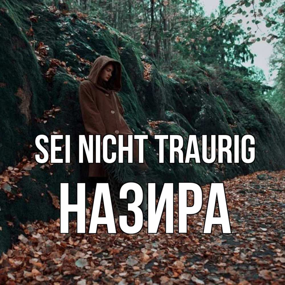 Открытка на каждый день с именем, Назира Sei nicht traurig осенний лес Прикольная открытка с пожеланием онлайн скачать бесплатно 
