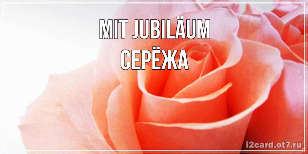 Открытка на каждый день с именем, Серёжа Mit Jubiläum розы для поздравления с днем рождения Прикольная открытка с пожеланием онлайн скачать бесплатно 
