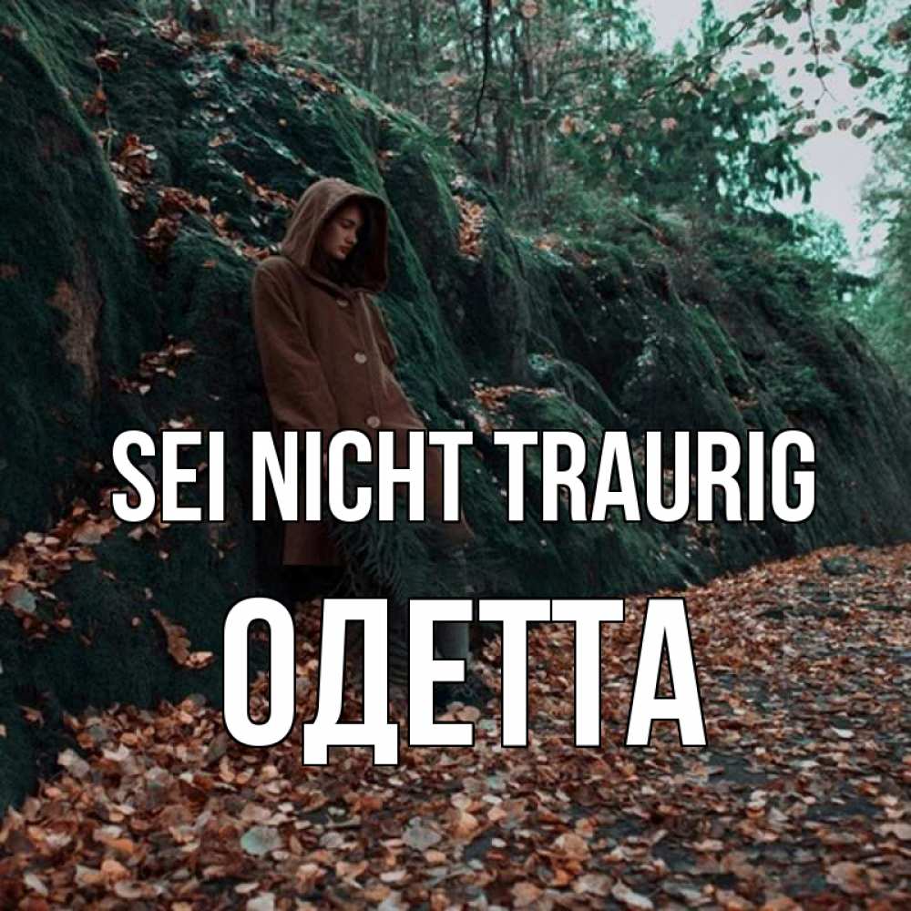 Открытка на каждый день с именем, Одетта Sei nicht traurig осенний лес Прикольная открытка с пожеланием онлайн скачать бесплатно 