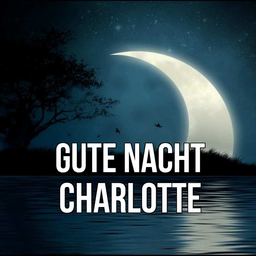Открытка на каждый день с именем, Charlotte Gute Nacht вода Прикольная открытка с пожеланием онлайн скачать бесплатно 
