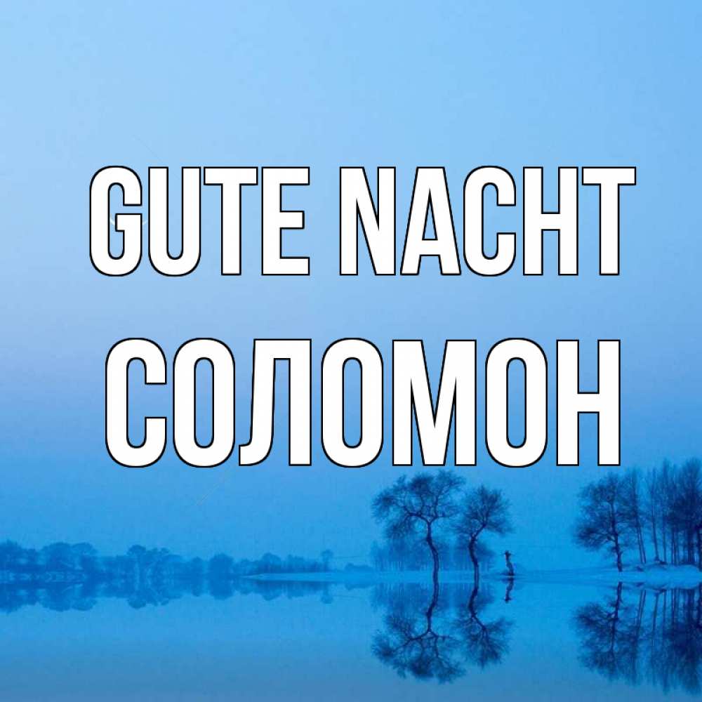 Открытка на каждый день с именем, Соломон Gute Nacht весна Прикольная открытка с пожеланием онлайн скачать бесплатно 